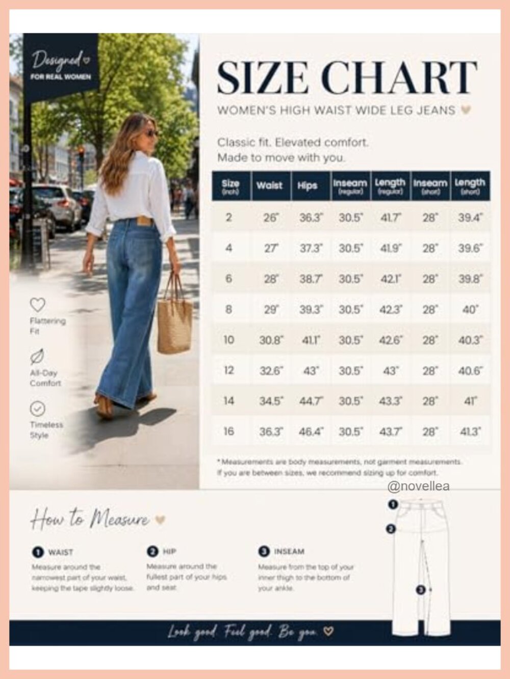 High Waisted Baggy Jeans - Stretchy Wide Leg Tummy Control Straight Leg Denim - Picture 5 of 5